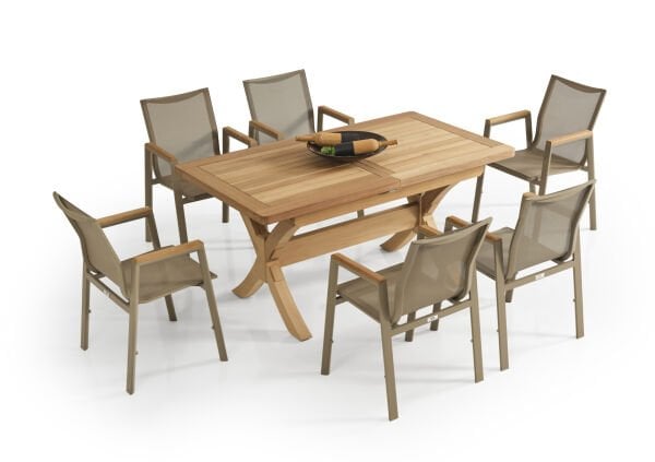 Deep Cozy 90X160-200 6 Kişilik Bahçe Masa Takımı