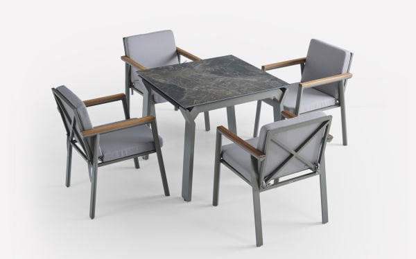 İtals GRETA VOX 90X90 4 Kişilik Masa Takımı