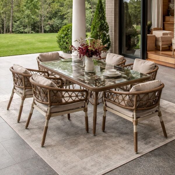 İtals LUCCA 6 Kişilik Masa Takımı