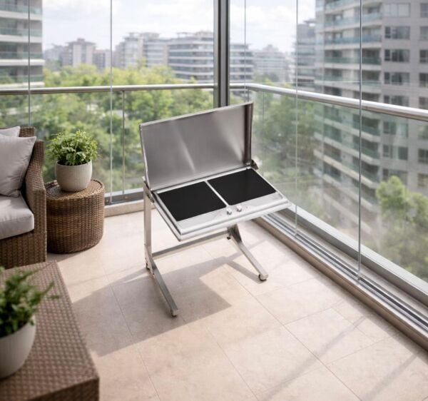 İtals ANTİQ GUSTO Elektrikli Cam Barbekü İkili 76 cm.