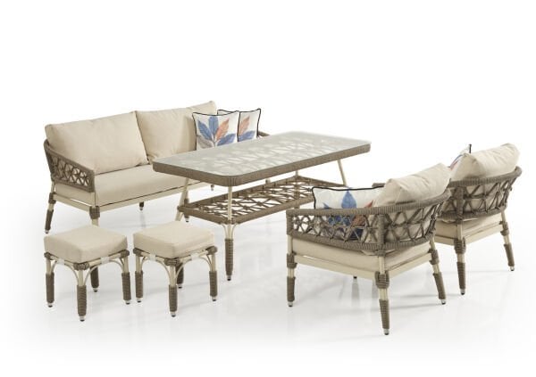 İtals LUCCA Oturma Ve Masa Takımı 6 Kişilik