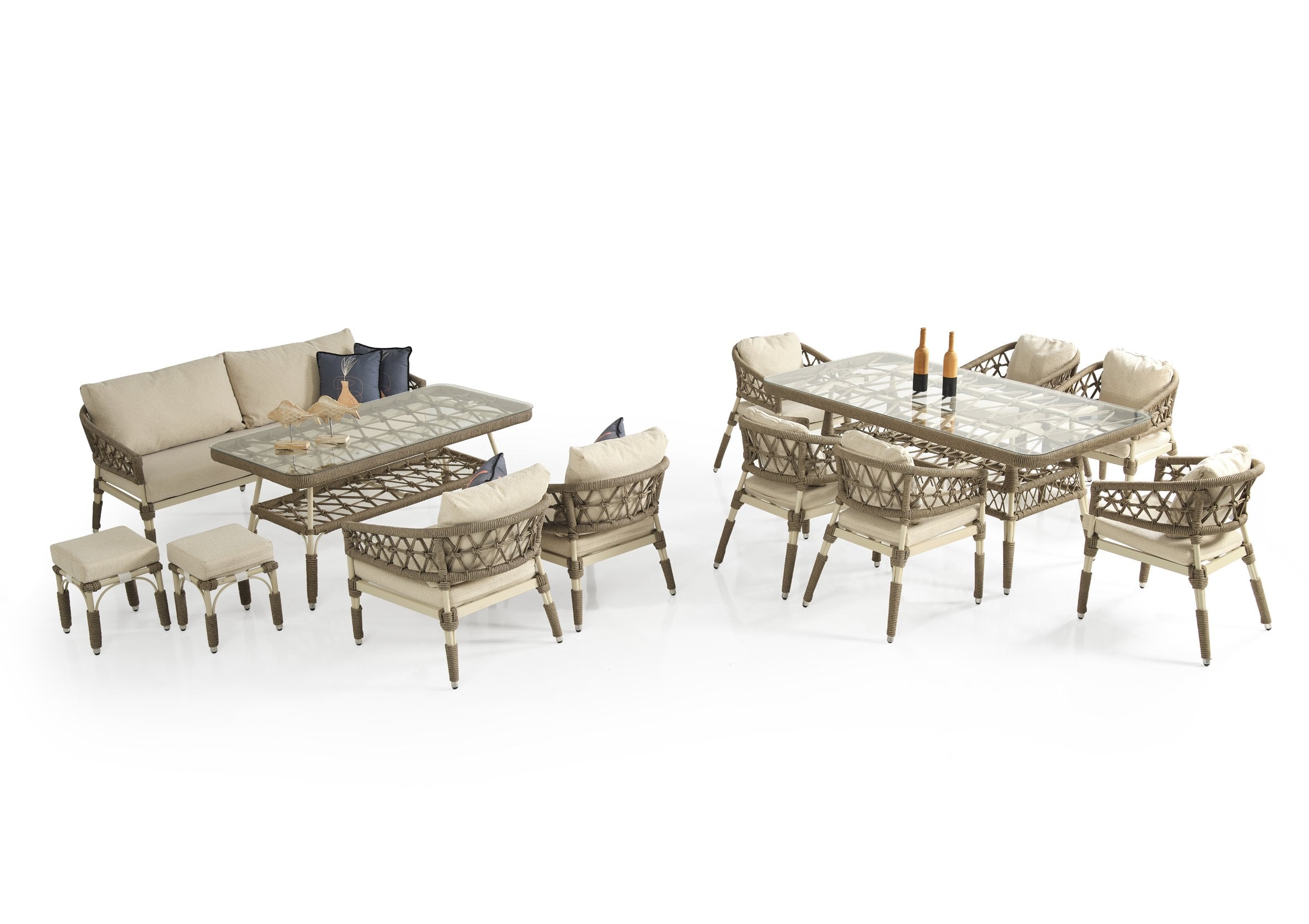 İtals LUCCA Oturma Ve Masa Takımı 6 Kişilik