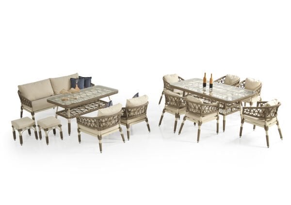 İtals LUCCA Oturma Ve Masa Takımı 6 Kişilik