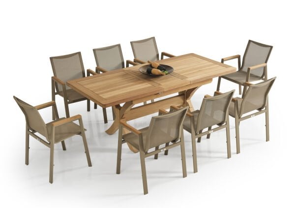 Deep Cozy 100X200-250  8 Kişilik Bahçe Masa Takımı